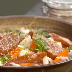 Salade de chou et Montbéliarde
