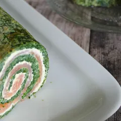Roulé saumon épinards fromage frais