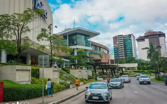 Wide angle of the outside of Ayala Center Cebu