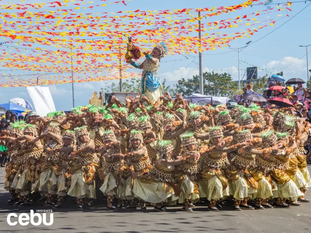 Contingent performing during the Sinulog parade