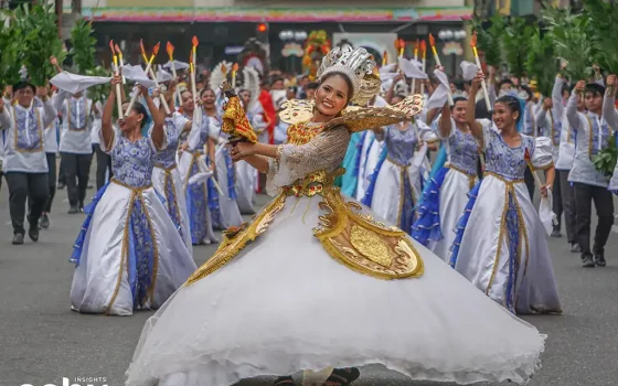 A group of performers at the Sinulog parade