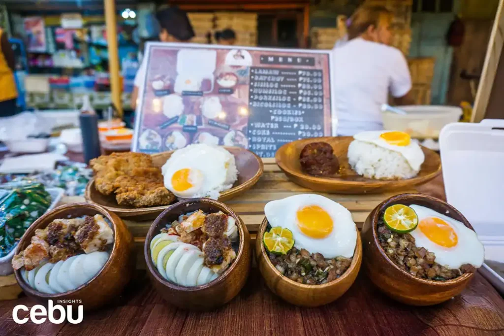 Lamaw and Silog meals sold at the Sunday Market