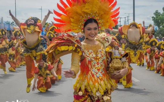 Sinulog Queens dances during the Grand Parade of the Sinulog 2024