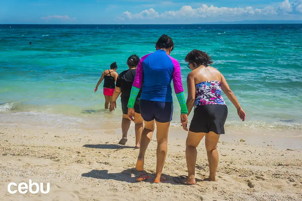 Locals go to the beach at Dalaguete Beach Park