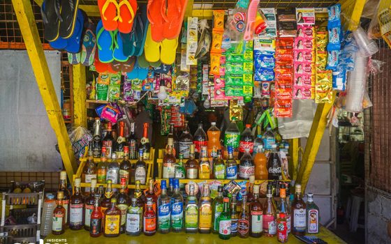 Wide shot of the products sold at a Sari-Sari Store