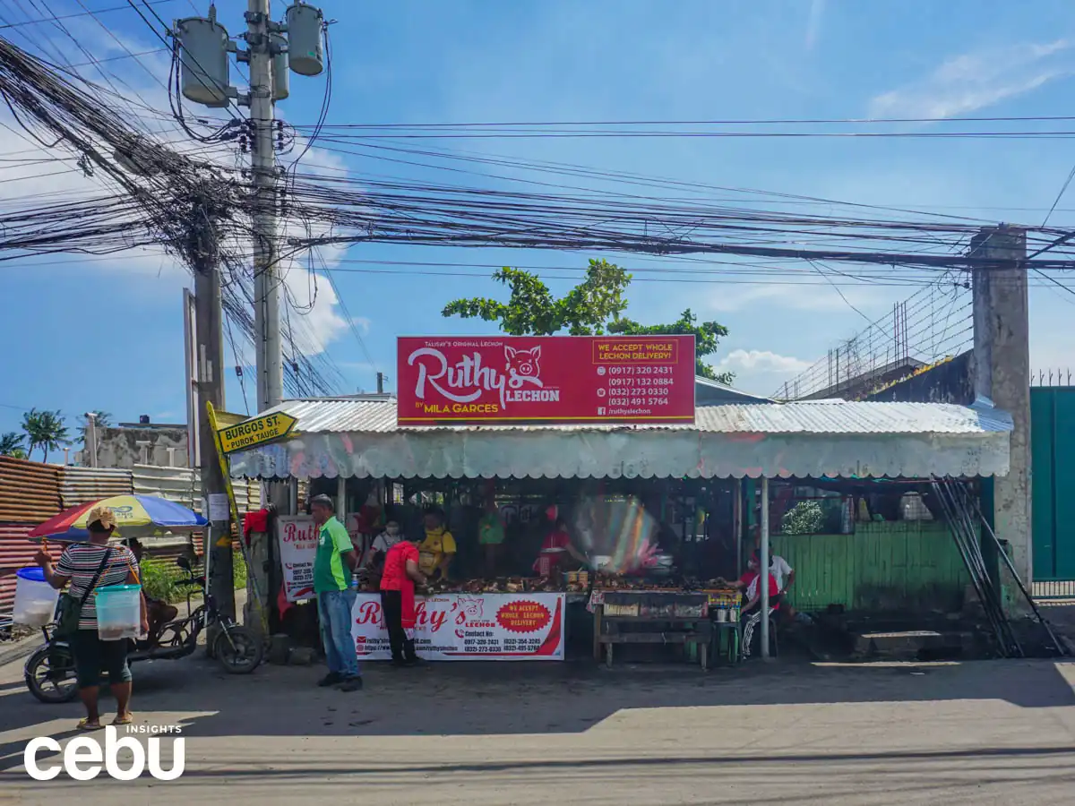 Wide shot of the Ruthy's Lechon in Poblacion
