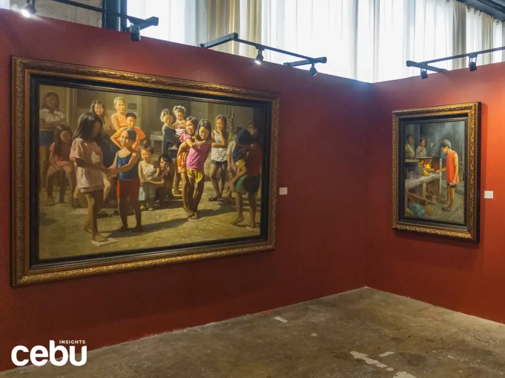 Wide shot of Filipino artworks from Florentino’s Art Gallery