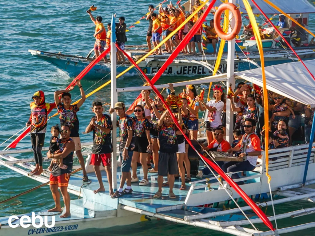 Participants of the fluvial parade in 2025