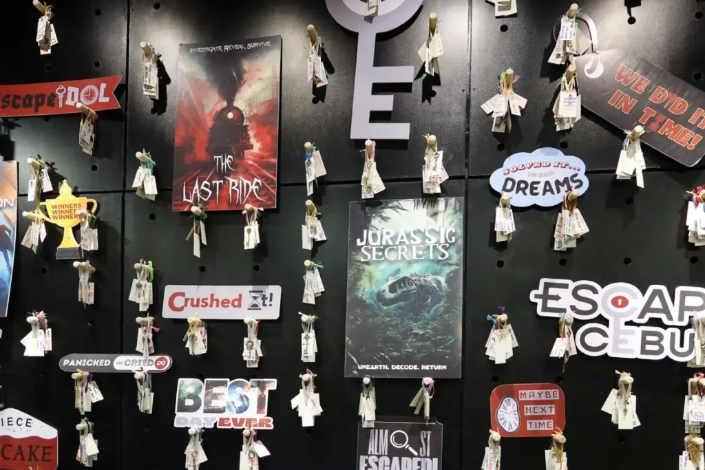 The wall of fame at Escape Cebu