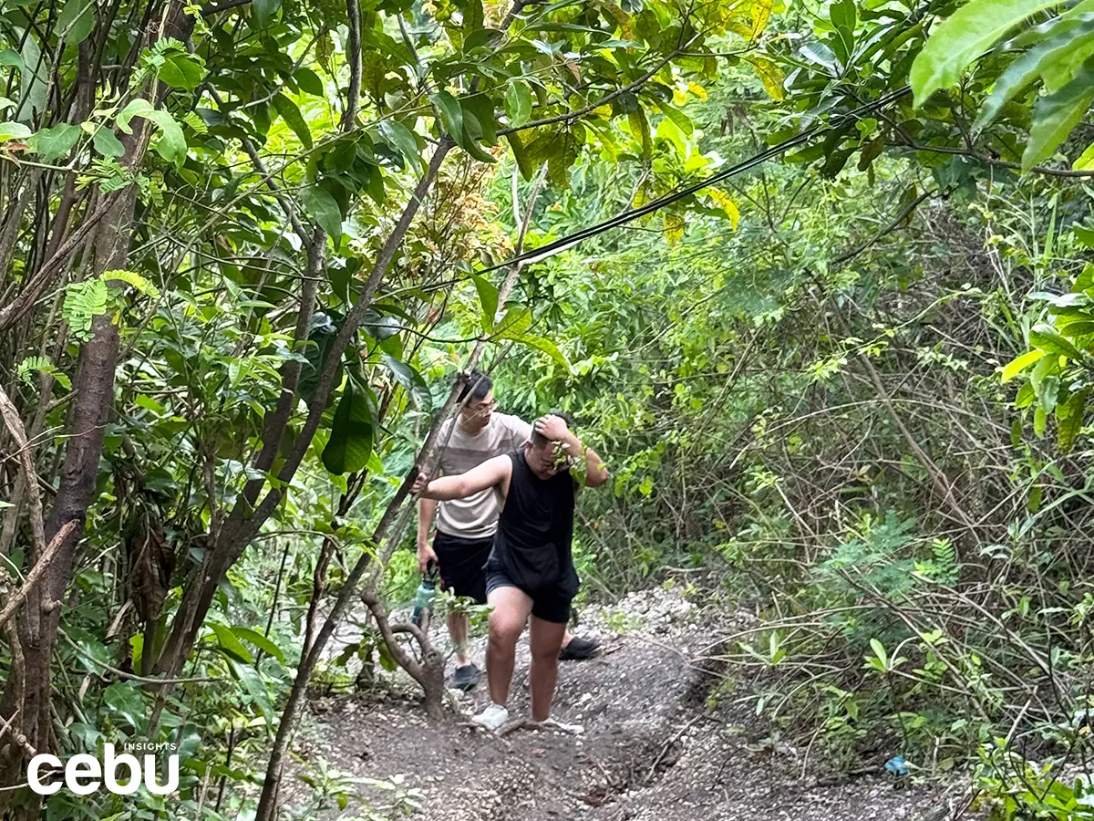 An uphill trail going to the Spartan Trail in Cebu