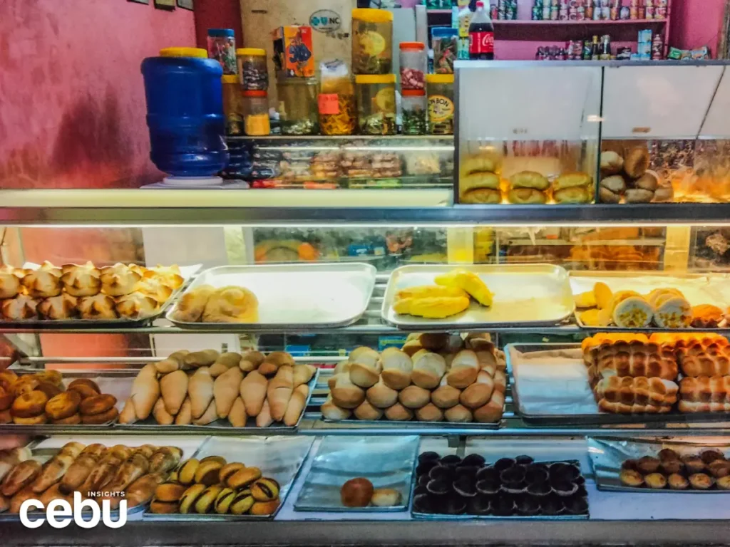 Bread sold at a streetside bakery in Cebu