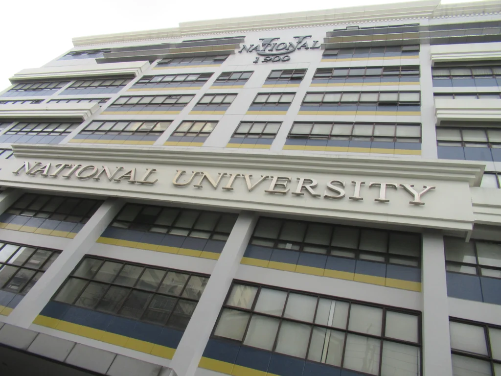 Facade of National University’s main campus