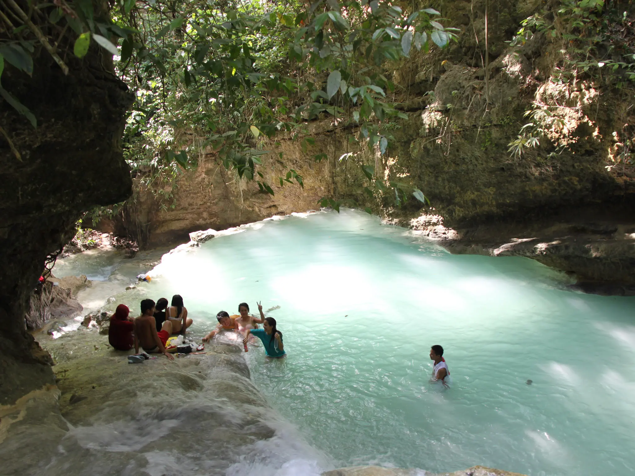 aguinid-falls Wide shot of the Aguinid Falls in Samboan Cebu