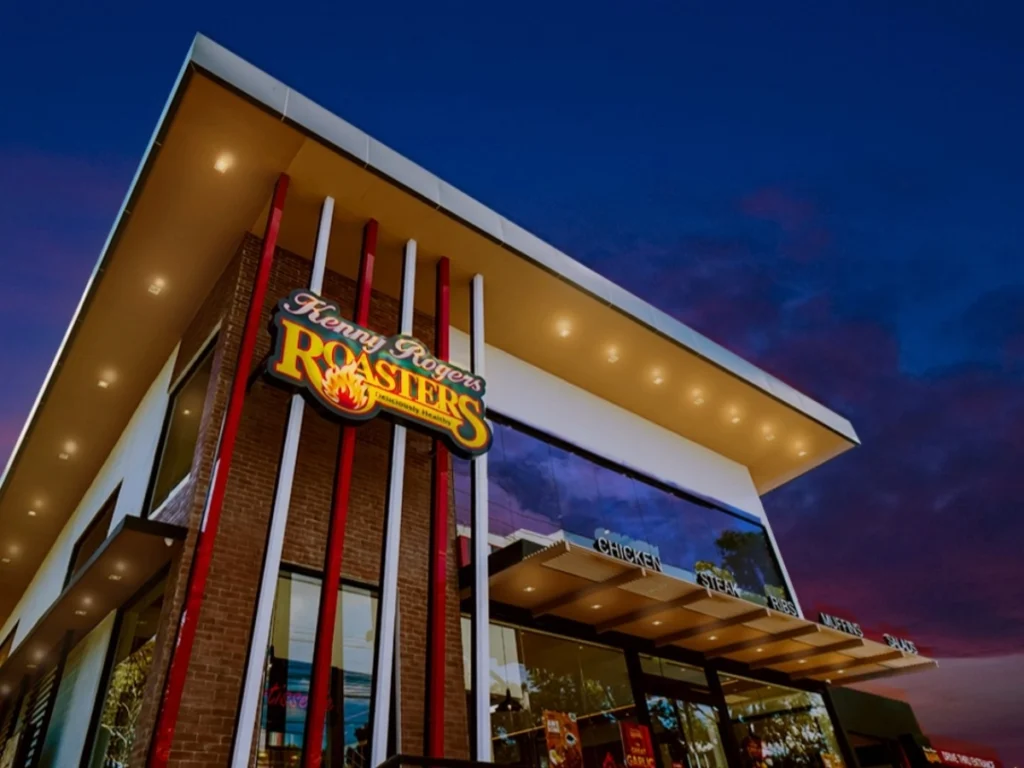 A wide shot of a Kenny Rogers Roasters restaurant
