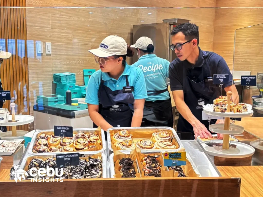 Cinnamon rolls display at one of Cebu’s Cinnabon branches