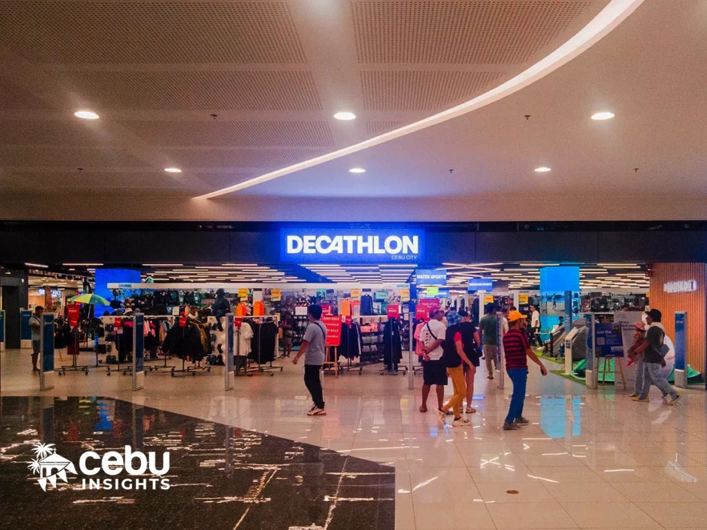 Wide shot of Decathlon Cebu from outside