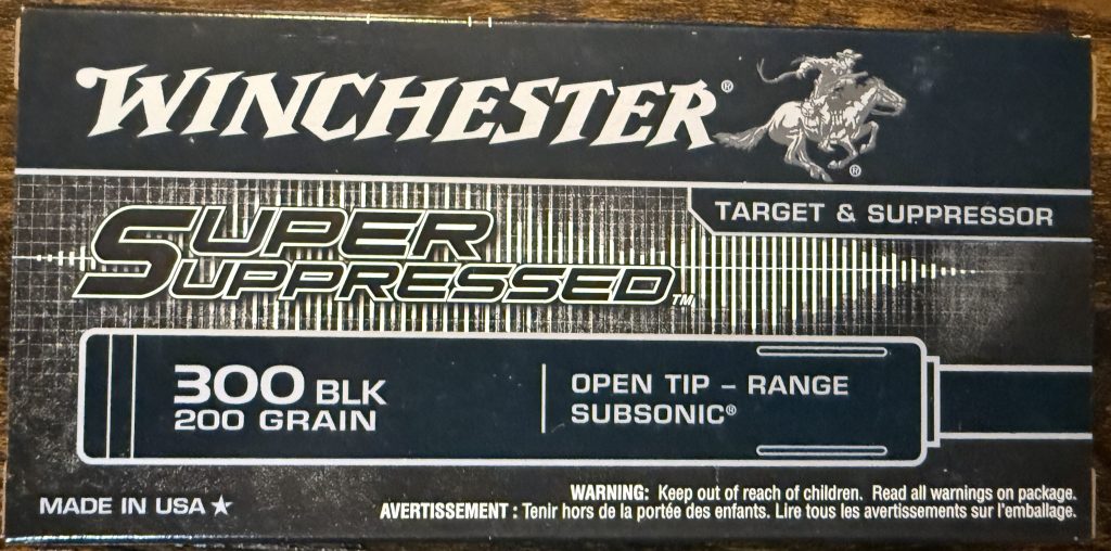 Winchester Super Suppressed Open Tip .300 AAC Blackout 200 Grain Centerfire Rifle Ammo