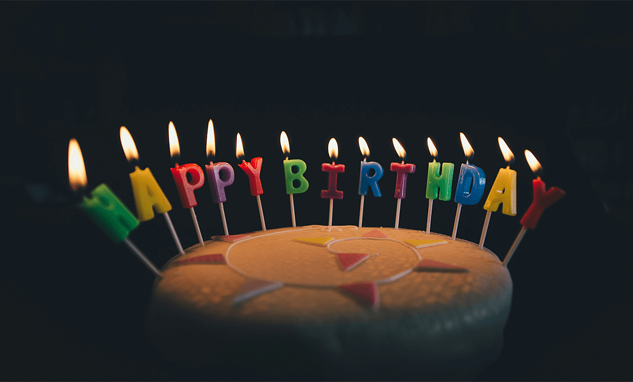 birthday cake with candles - escape room party adults