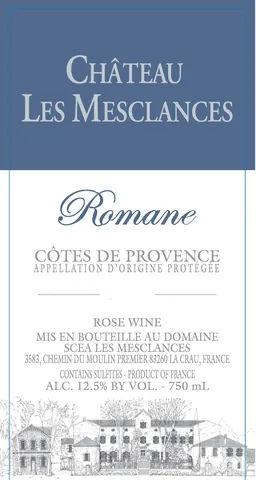Chateau Les Mesclances Romane Rose