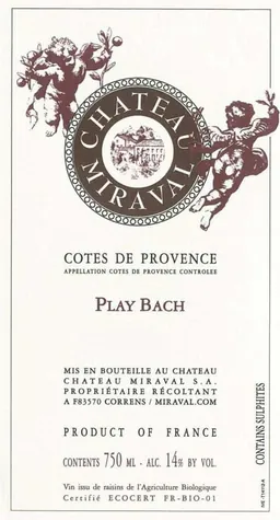 Chateau Miraval Cotes de Provence Play Bach