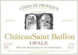 Chateau Saint Baillon Cotes de Provence Opale Rose