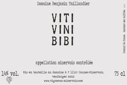 Domaine Benjamin Taillandier Minervois Viti Vini Bibi