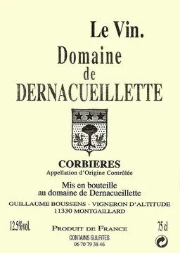 Domaine de Dernacueillette Corbieres