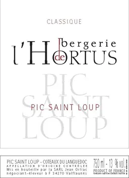 Domaine de l'Hortus Bergerie Pic Saint Loup Cuvee Classique