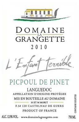 Domaine la Grangette Picpoul de Pinet L'Enfant Terribe