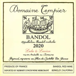 Domaine Tempier Bandol Lulu & Lucien Rouge