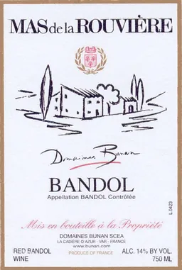 Domaines Bunan Mas de la Rouviere Bandol Rouge