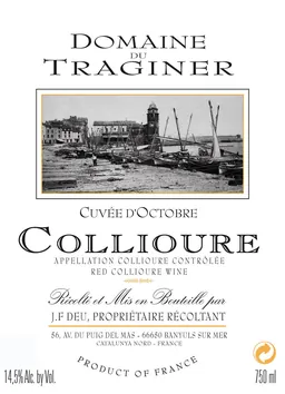 Le Domaine Du Traginer Collioure Cuvee d'Octobre