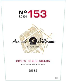 Les Vignobles du Rivesaltais Cotes du Roussillon N153 RD 900 Rouge