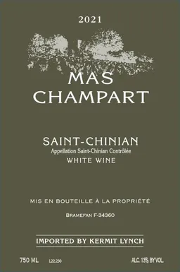 Mas Champart Saint-Chinian Blanc
