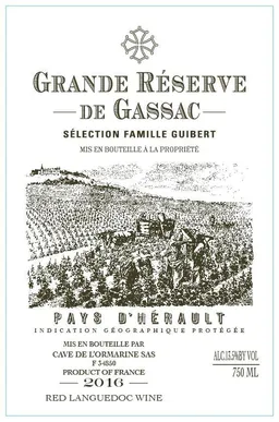 Pays D'Herault Gran Reserve De Gassac Rouge
