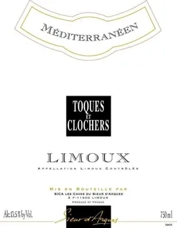 Limoux Mediterraneen Toques et Clochers Chardonnay