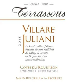 Terrassous Cotes du Roussillon Villare Juliani