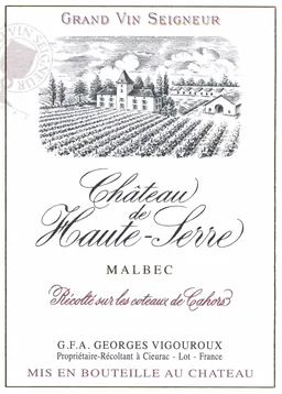 Chateau de Haute-Serre Cahors Malbec