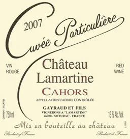 Chateau Lamartine Cahors Cuvee Particuliere
