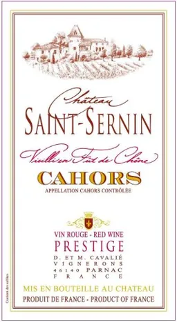 Chateau Saint-Sernin Cahors Prestige