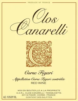 Clos Canarelli Corse Figari Rouge