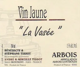 Domaine Andre et Mireille Tissot Arbois Vin Jaune La Vasee