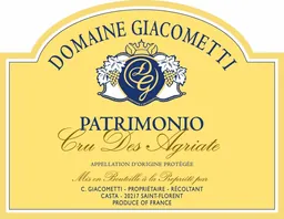 Domaine Giacometti Patrimonio Cru des Agriate Rouge