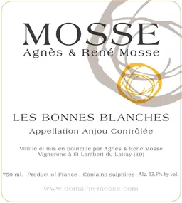 Domaine Mosse Loire Les Bonnes Blanches