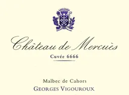 Cahors Chateau de Mercuis Cuvee  Malbec