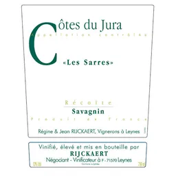 Cotes du Jura Les Sarres Savagnin