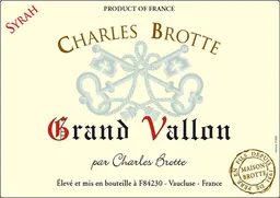 Charles Brotte Grand Vallon Syrah