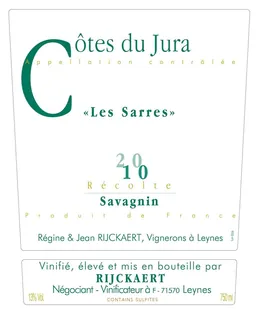 Cotes du Jura Les Sarres Savagnin