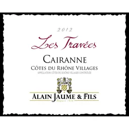 Alain Jaume Cairanne Les Travees