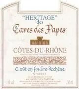 Caves des Papes Cotes Du Rhone Heritage